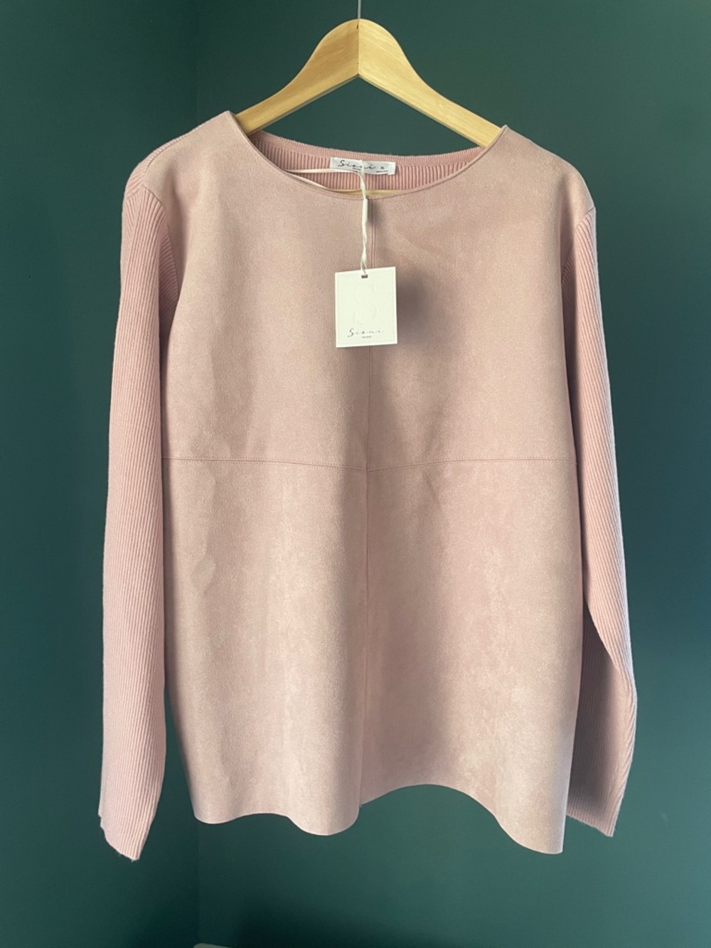Sioni Dusty Blush Round-Neck Women's Sweatshirt